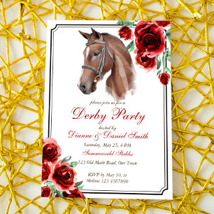 Derby party, horse, equestrian party inbjudningar