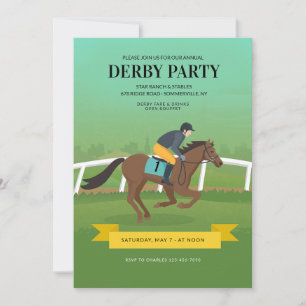 Derby Party Inbjudningar