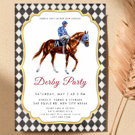 Derby Party Invitation Inbjudningar