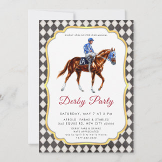 Derby Party Invitation Inbjudningar