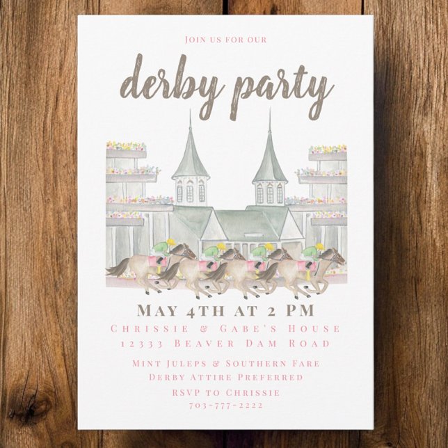 Derby Party med Jockeys och Iconic Twin Spires Inbjudningar (Skapare uppladdad)