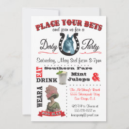 derby Party Poster inbjudan