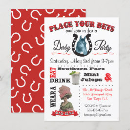derby Party Poster inbjudan