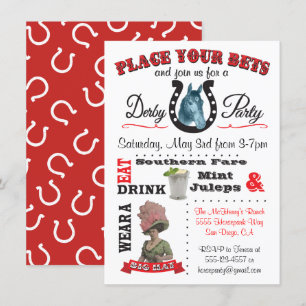derby Party Poster inbjudan