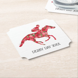 Derby Party Racehorse and Rosor Underlägg Papper