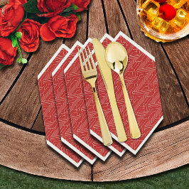 Derby Party Red and Ivory Pappersservett