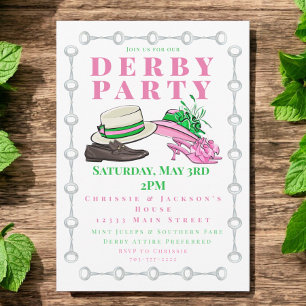 Derby Party Shoes Finare Hats Mode Preppy Inbjudningar