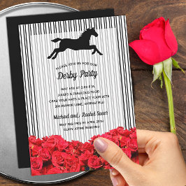 Derby Racehorse Silhouette och Ro Party Inbjudningar