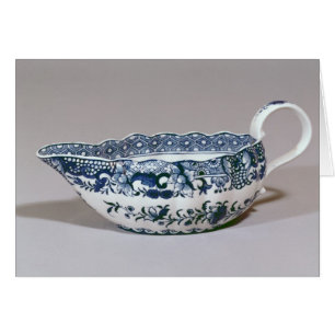 Derby sauceboat, c.1765 hälsningskort