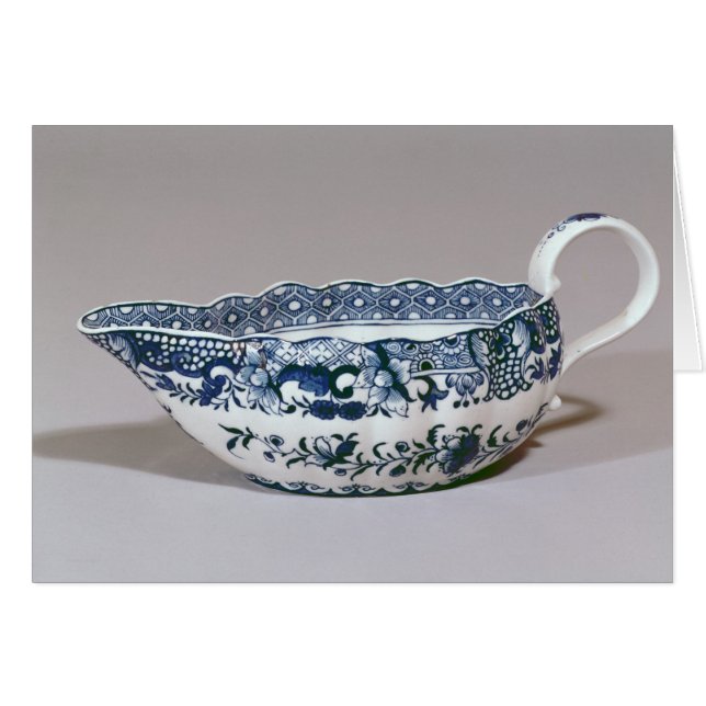 Derby sauceboat, c.1765 hälsningskort (Framsidan Horizontal)