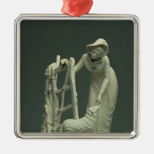 Derby shepherdess, 1790 julgransprydnad metall