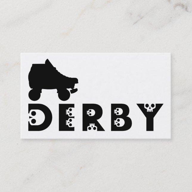 derby: skallfabet skate visitkort (Framsida)