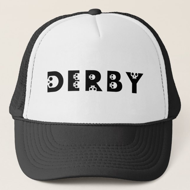 derby: skallphabet truckerkeps (Framsida)