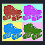 Derby Skate Pop Art Poster<br><div class="desc">Kärlek Derby?! Ta in lite Derby Pop Art i ditt hem!!</div>