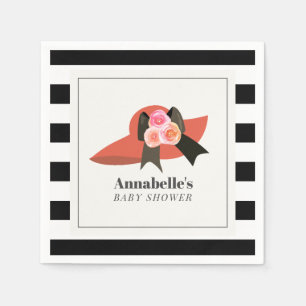 Derby Stil Big Red Hat Ro Baby Shower Pappersservett