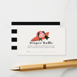 Derby Stil Big Red Hat Ro Raffle Biljett Tilläggskort