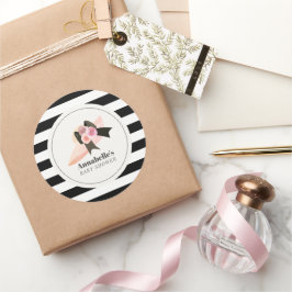 Derby Stil Big Rosa Hat Ro Baby Shower Runt Klistermärke