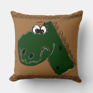 Derby the Dinosaur (brun) Kudde