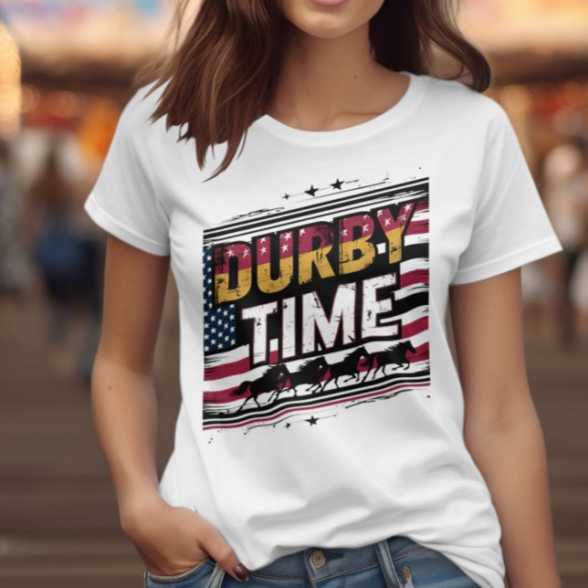 Derby Time: American Flagga BackDrop T Shirt (Skapare uppladdad)
