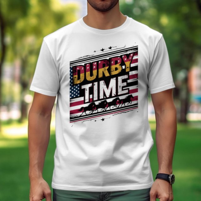 Derby Time: American Flagga BackDrop T Shirt (Skapare uppladdad)
