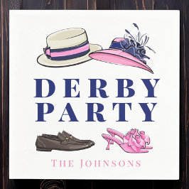 Derbyfesthattar Skor Mode Preppy Marinblå Pappersservett