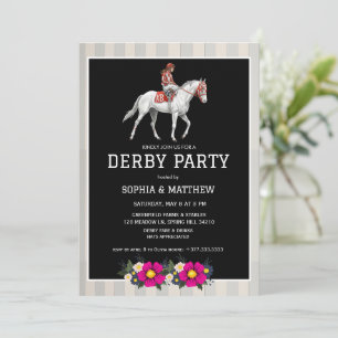 Derbyfestinladan Vintage Hästkapplöpningskort Inbjudningar