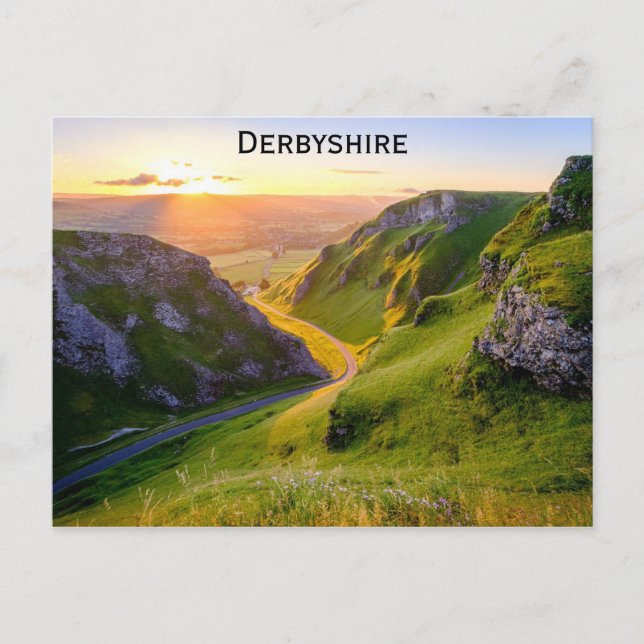 Derbyshire England Winnats Pass Travel Photo Vykort (Framsida)
