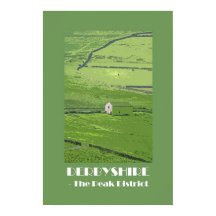Derbyshire Peak District 1920-talet retro-stil pos