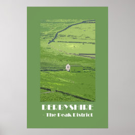 Derbyshire Peak District 1920-talet retro-stil pos Poster
