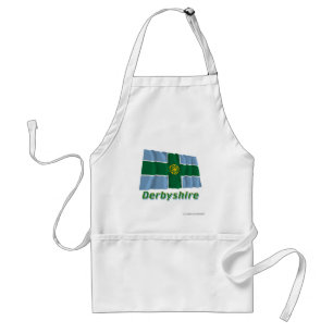 Derbyshire som vinkar flagga med namn förkläde