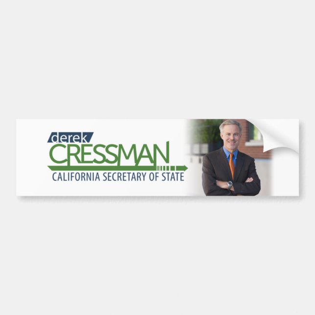 Derek Cressman Bumper Sticker Bildekal (Framsidan)