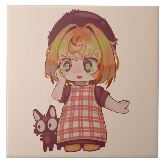 Deretjie Chibi  Kakelplatta (Framsidan)