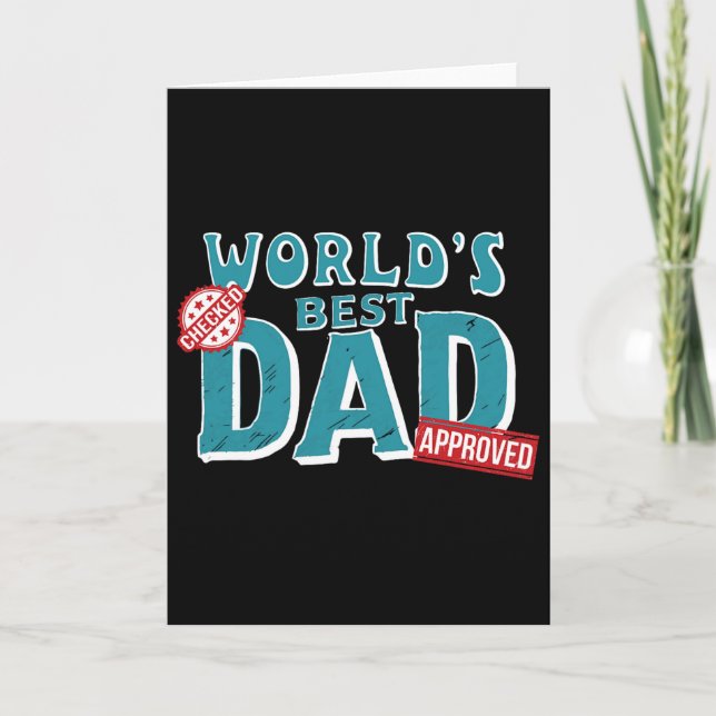 Derft Världens Bästa Pappa - Kontrollerad Och Godk Kort (Framsida)