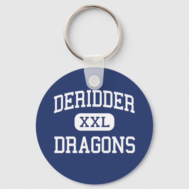 DeRidder - Dragons - High - DeRidder Louisiana Nyckelring (Framsida)