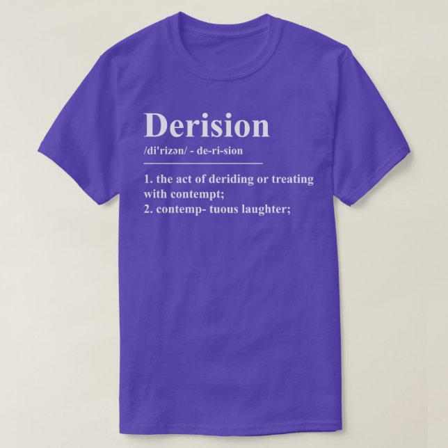 Derisionsdefinition T Shirt (Design framsida)