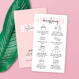 Dermaplaning Aftercare Guide Rosa Cosmetolog Visitkort