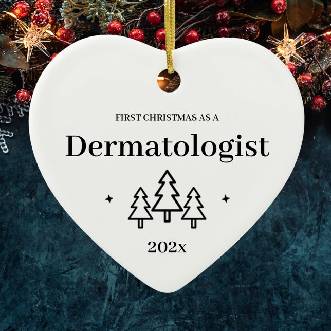 Dermatogist First jul Heart Julgransprydnad Keramik (Dermatogist First Christmas Heart Ceramic Ornament
)