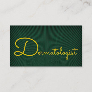 Dermatolog Grönt och Guld Affärskort Visitkort
