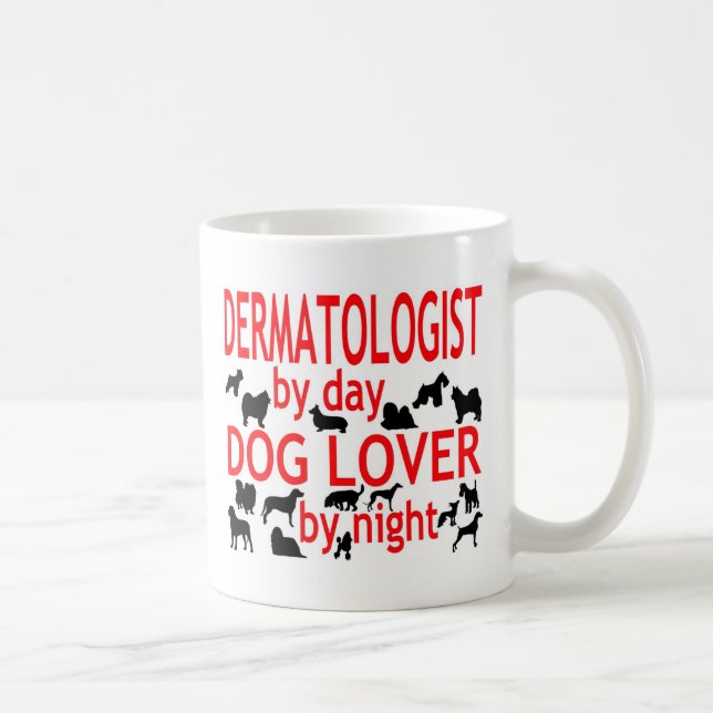 Dermatolog Hund älskare Kaffemugg (Höger)