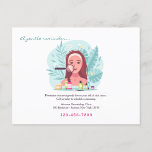 Dermatolog Reminder Postcard Vykort