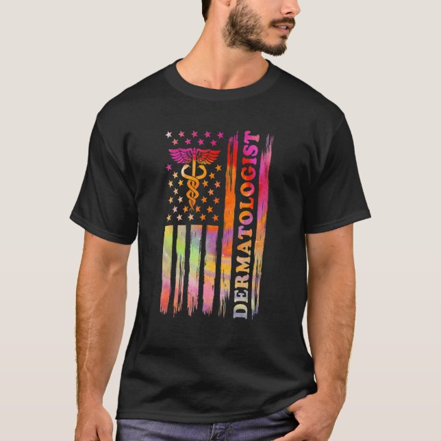 Dermatolog US Flagga Dermatologists_1 T Shirt (Framsida)