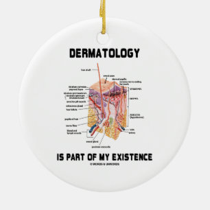 Dermatologi är delen av min existens julgransprydnad keramik