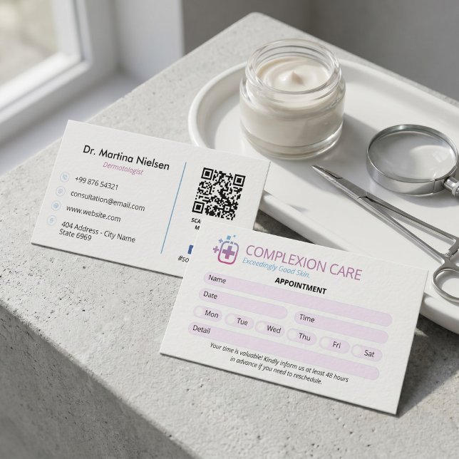 Dermatologi Klinik Företag | Ren Utnämning Visitkort (Skapare uppladdad)