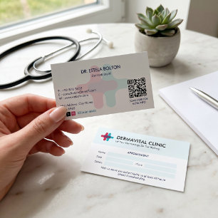 Dermatologi klinik verksamhet Ren Utnämning Visitkort