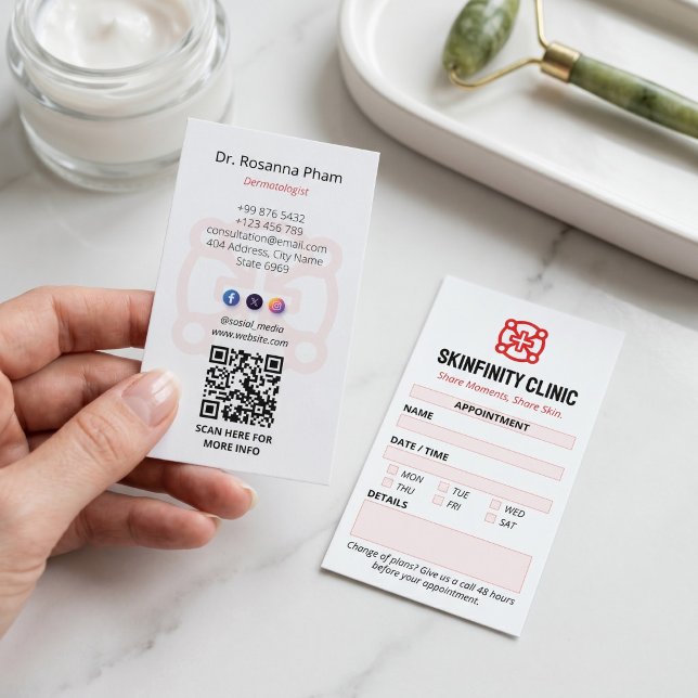 Dermatologi Klinik Verksamhet | Ren Utnämning Visitkort (Skapare uppladdad)