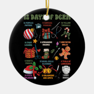 Dermatologi Nurse God jul 12 dagar av derm Julgransprydnad Keramik