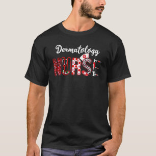 Dermatologi Nurse Stethoscope Leopard Skriv ut Nur T Shirt