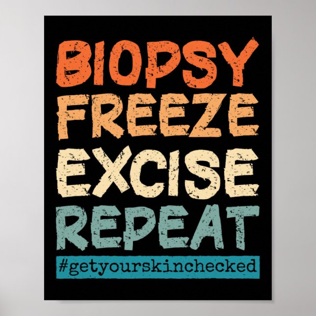 Dermatologi Sjukhusbiopsy Freeze Excise Repeat Poster (Framsidan)