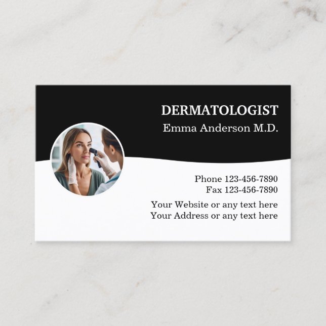 Dermatologist Medical Business Cards Design Visitkort (Framsida)
