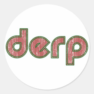 Derp 4 runt klistermärke